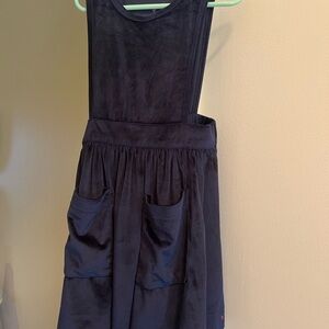 The Pink Chicken navy velveteen dress